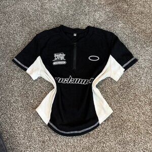 Y2k rockstar quarter zip t shirt